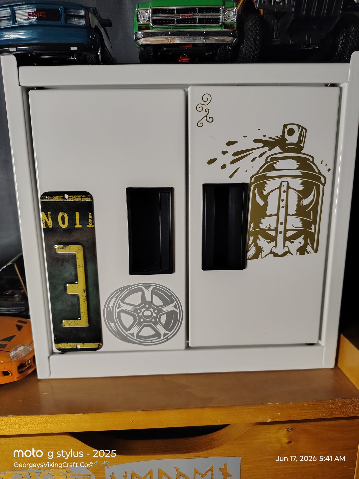 Viking head spray paint can vinyl