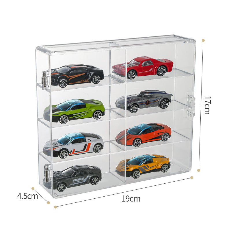 Factory Direct Sales Hot Wheels Toy Parking Space Display Rack Display Cabinet Compartment Transparent Box Car Model Storage Box