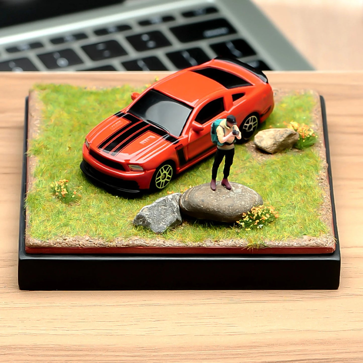 1/64 Scale Display Base Diorama Base Miniature Scene Base Diecast Solid Sturdy Realistic Car Model Displays Collection Desk