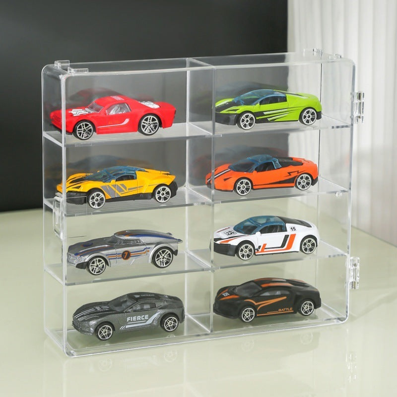 Factory Direct Sales Hot Wheels Toy Parking Space Display Rack Display Cabinet Compartment Transparent Box Car Model Storage Box