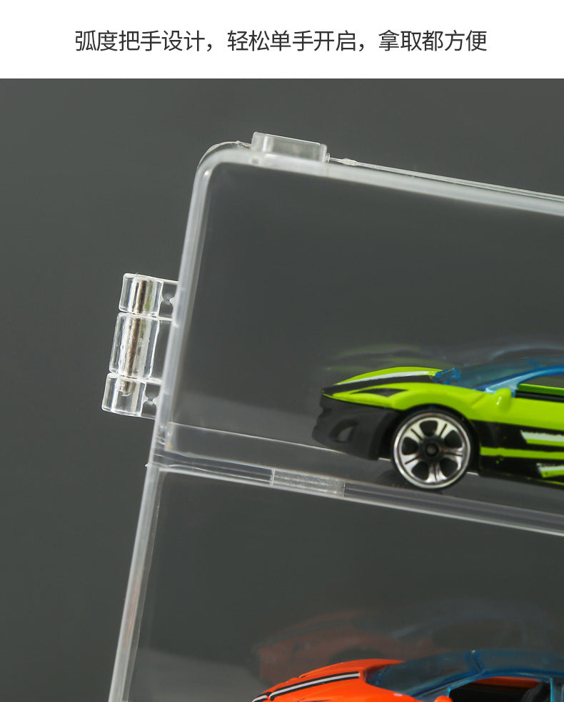 Factory Direct Sales Hot Wheels Toy Parking Space Display Rack Display Cabinet Compartment Transparent Box Car Model Storage Box