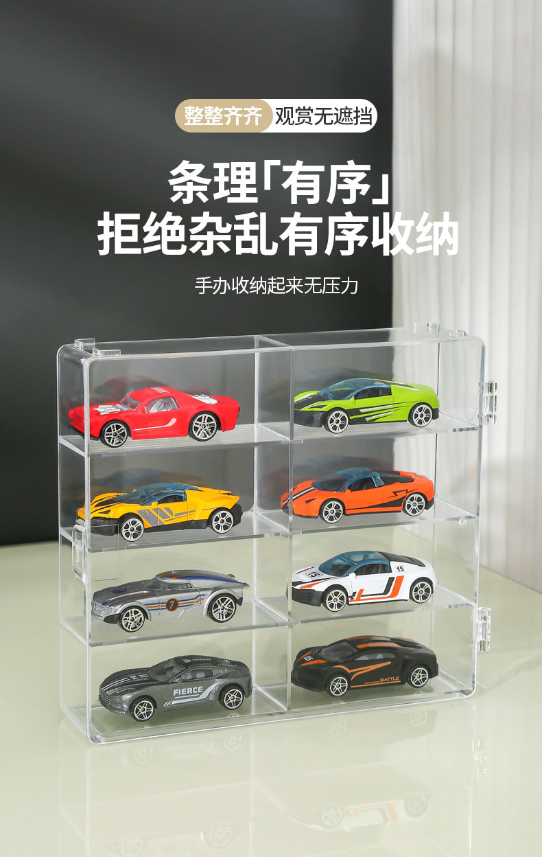 Factory Direct Sales Hot Wheels Toy Parking Space Display Rack Display Cabinet Compartment Transparent Box Car Model Storage Box