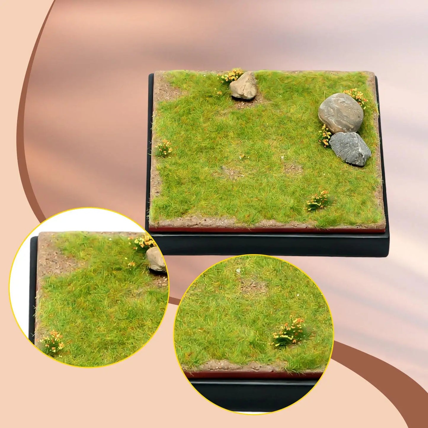 1/64 Scale Display Base Diorama Base Miniature Scene Base Diecast Solid Sturdy Realistic Car Model Displays Collection Desk
